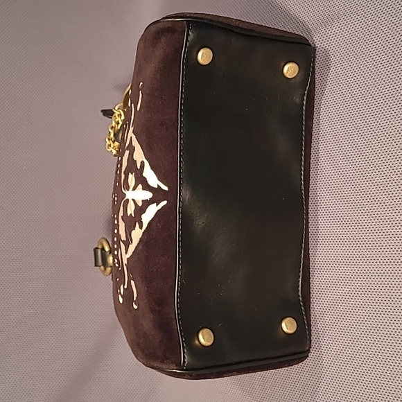 Black Royal Juicy Couture Velour Hand Bag Purse YHRU1931 - Picture 15 of 16